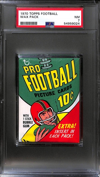 1970 Topps Football Wax Pack (OJ Simpson Rookie Year) Graded PSA 7 (New PSA Holder)