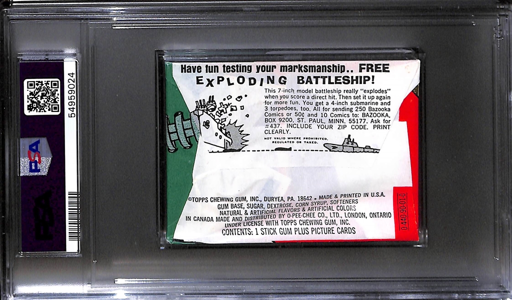 1970 Topps Football Wax Pack (OJ Simpson Rookie Year) Graded PSA 7 (New PSA Holder)