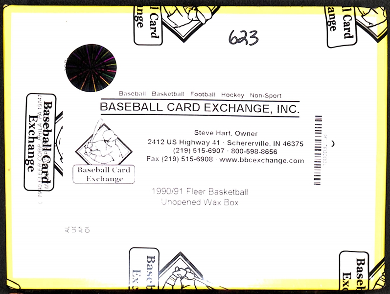 1990 Fleer Basketball Unopened Wax Pack Box - BBCE Sealed