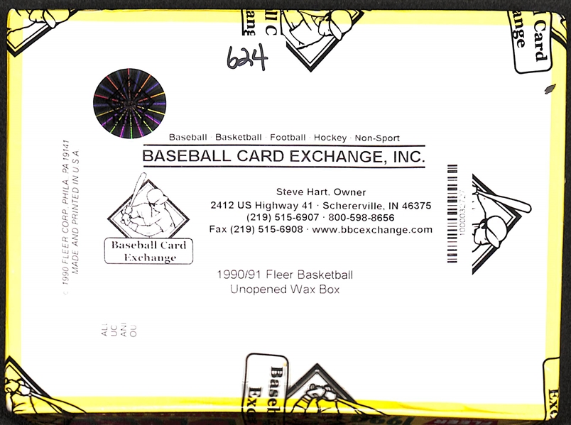 1990 Fleer Basketball Unopened Wax Pack Box - BBCE Sealed