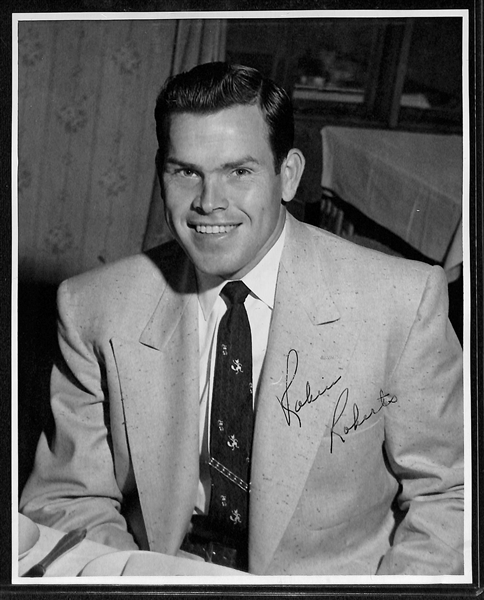1953 Robin Roberts Signed Original US Air Force Type 1 Photo From MLB Tour of Japan (JSA Auction Letter)