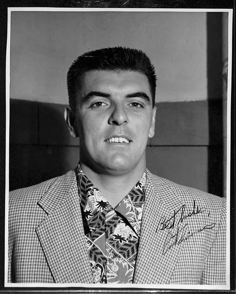 Lot of 5 1953 Signed Original US Air Force Type 1 Photos From MLB Tour of Japan Inc. Garcia, Jensen, Simmons, Lopat, Niarhos (JSA Auction Letter)