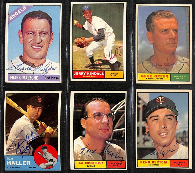 Lot of (32) Different Baseball Autograph Cards from 1952 Bowman - 1969 Topps w. 1958 Herb Score Autograph