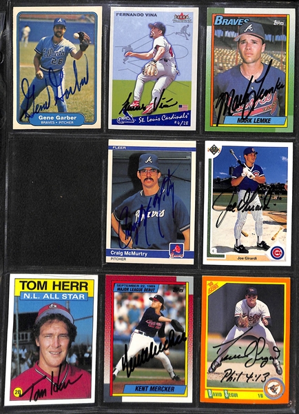 Lot of (125) Different Baseball Autograph Cards from 1970 - 1998 w. 1974 Topps Dwight Evans 