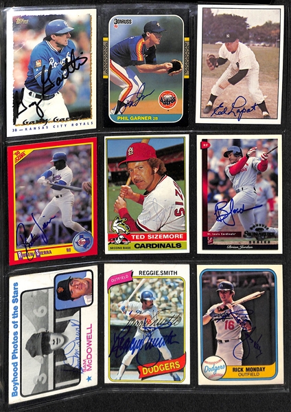Lot of (125) Different Baseball Autograph Cards from 1970 - 1998 w. 1974 Topps Dwight Evans 