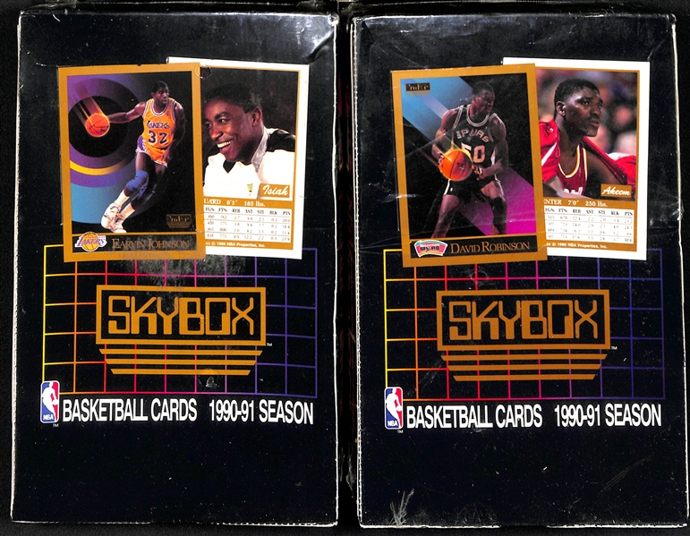 Lot of (2) 1990-91 Skybox Basketball Wax SEALED Boxes - Potential Michael Jordan & David Robinson Cards