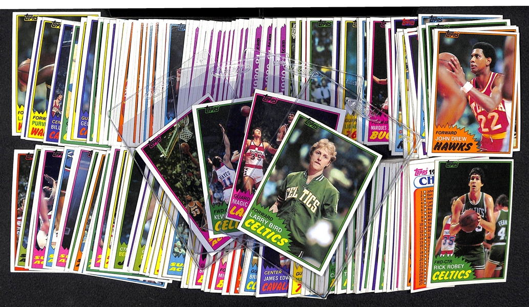 1981-1982 Topps Basketball Card Complete Master Set of 198 Cards w. 2nd Year Cards of Larry Bird & Magic Johnson