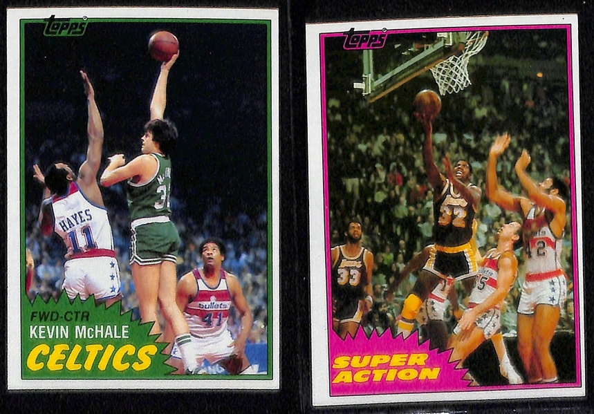 1981-1982 Topps Basketball Card Complete Master Set of 198 Cards w. 2nd Year Cards of Larry Bird & Magic Johnson