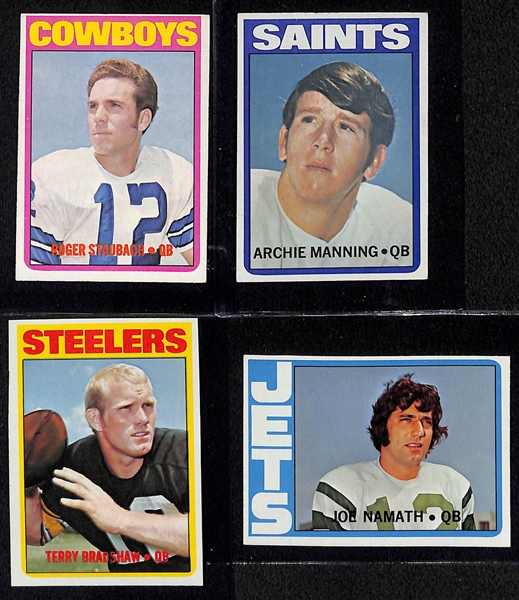 1972 Topps Football Complete Set of 263 Cards w. Roger Staubach Rookie Card