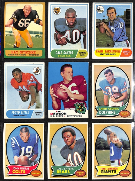 Lot of (115) Topps Football Rookies & Star Cards from 1963-1978 w. 1963 Topps Ray Nitschke RC