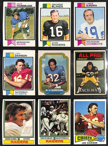Lot of (115) Topps Football Rookies & Star Cards from 1963-1978 w. 1963 Topps Ray Nitschke RC