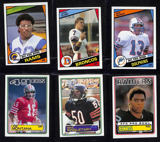 1983 & 1984 Topps Football Complete Sets w. 1984 Dan Marino & John Elway Rookie Cards!