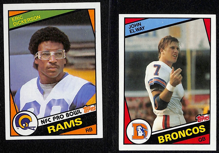 1983 & 1984 Topps Football Complete Sets w. 1984 Dan Marino & John Elway Rookie Cards!