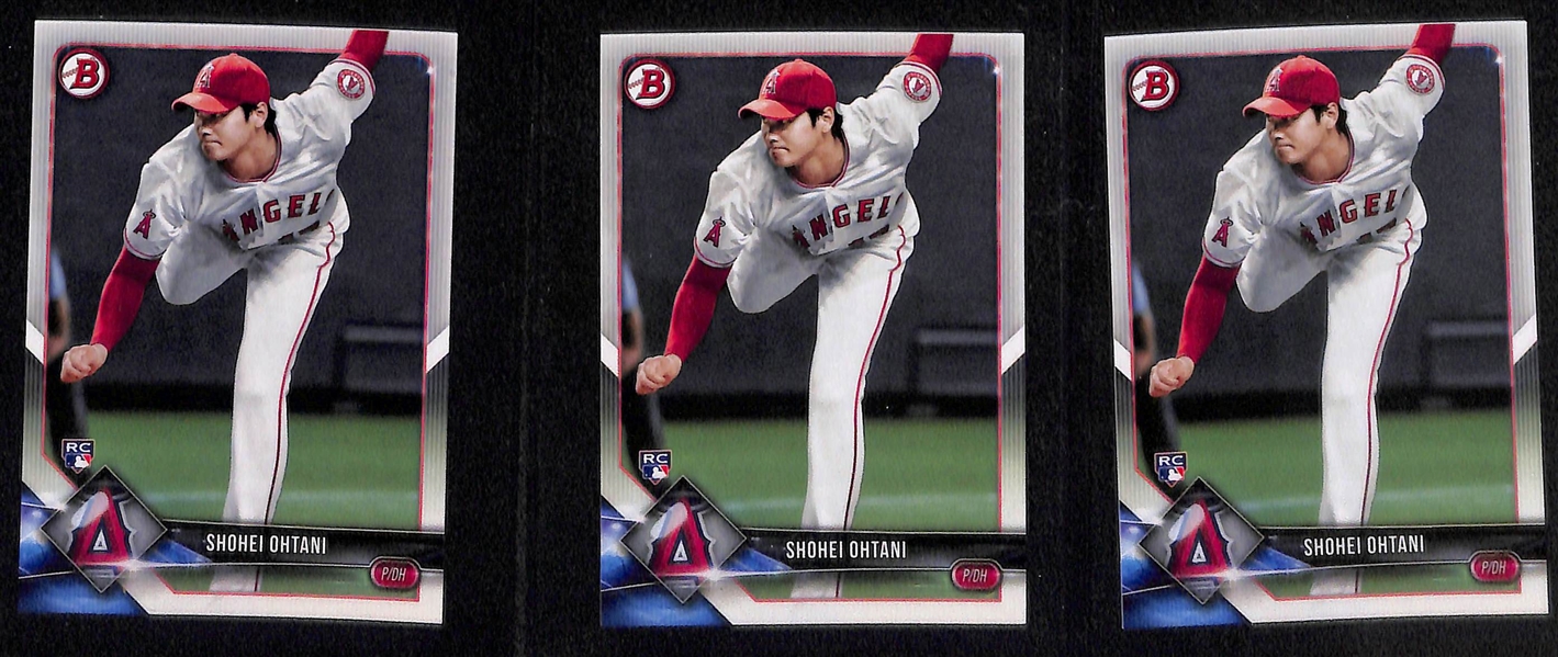 Lot of (5) Baseball Complete Sets - (2) 2015 Topps Chrome Baseball Sets & (3) 2018 Bowman Baseball 