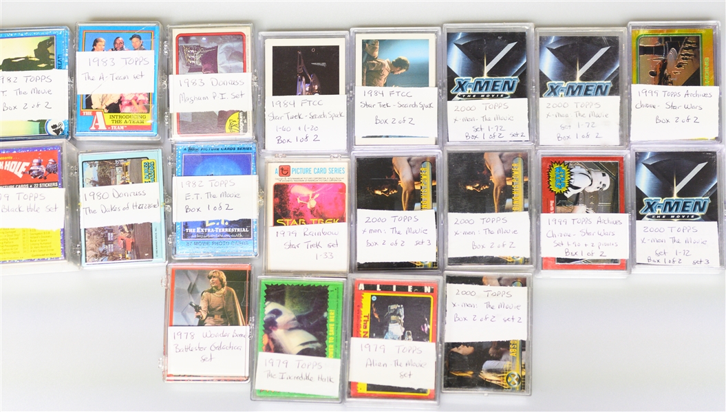 Lot of (20) Non-Sport Card Sets from 1978-2000 w. 1978 Wonder Bread Battlestar Galactica