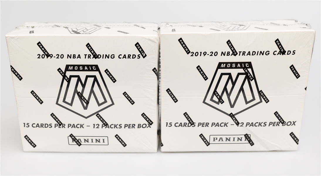 (2) 2019-20 Panini Mosaic Prizm NBA Basketball Sealed Cello Retail boxes