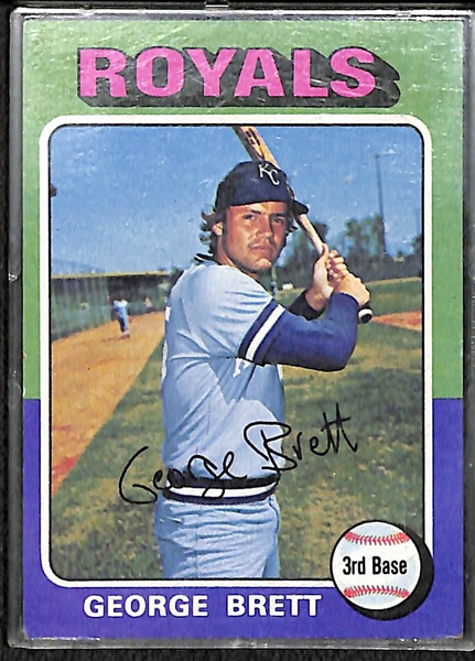 Lot of (11) 1970's Topps Stars Inc. 1975 Topps Brett Rookie Card