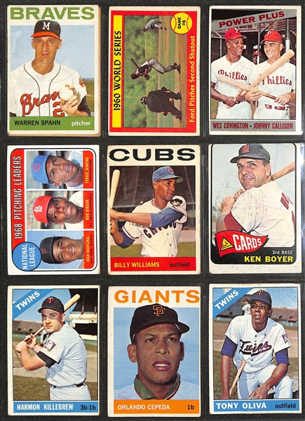 Lot of (300+) Assorted 1960s Topps Baseball Cards w. 1964 Topps Bob Gibson