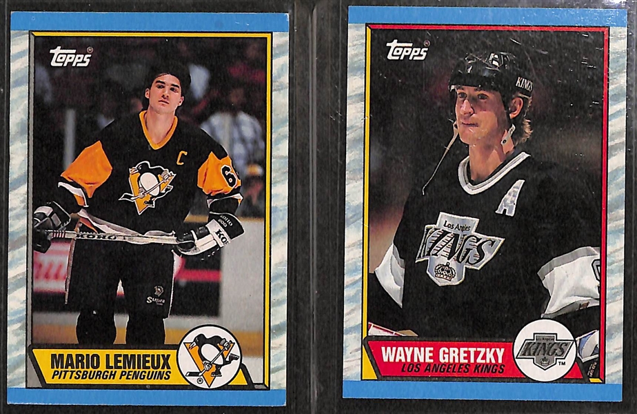 Lot of (2) Hockey Sets - 1989-90 O-Pee-Chee Near Complete Set & 1989-90 Topps Complete Set of 198 Cards - Joe Sakic Rookie Card
