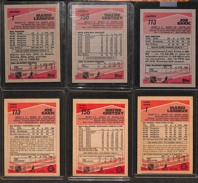 Lot of (2) Hockey Sets - 1989-90 O-Pee-Chee Near Complete Set & 1989-90 Topps Complete Set of 198 Cards - Joe Sakic Rookie Card