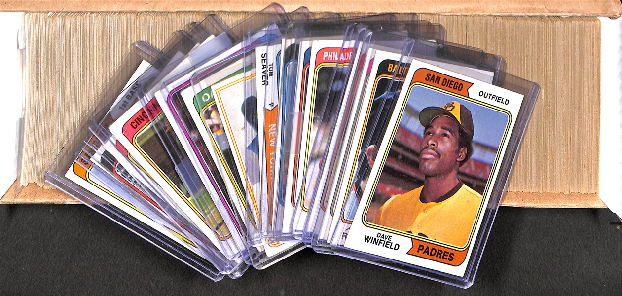 1974 Topps Baseball Complete Set of 660 Cards w. Dave Winfield Rookie Card