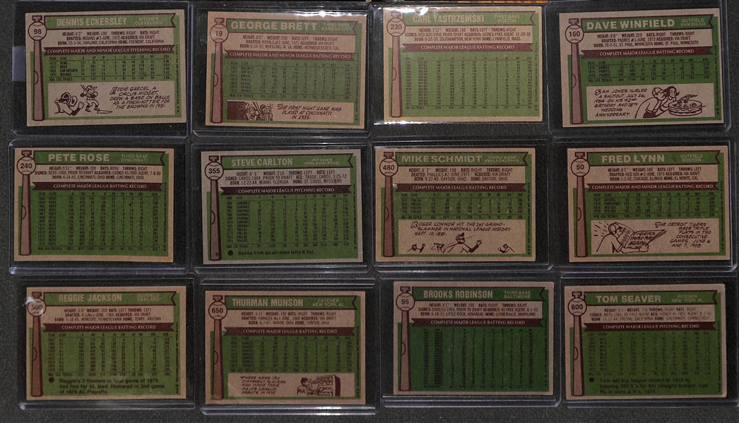 1976 Topps Baseball Complete Set of 660 Cards w. Dennis Eckersley Rookie Card