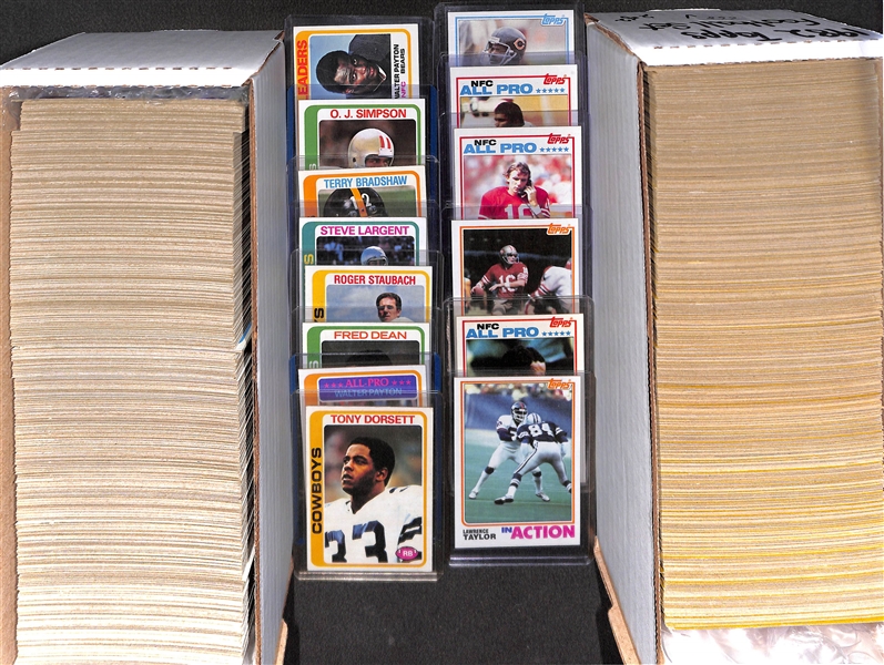 Lot of (2) Topps Football Complete Sets - 1978 & 1982 w. Tony Dorsett Rookie Card