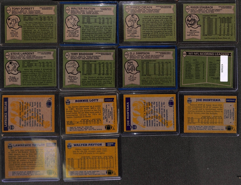 Lot of (2) Topps Football Complete Sets - 1978 & 1982 w. Tony Dorsett Rookie Card