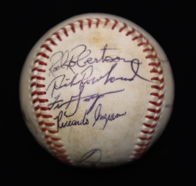 (5) Baseballs - (3) Signed (Nolan Ryan, Reds Team-Signed w. Vida Pinson, & Minor League Team w. Jaime Moyer) & (2) Unsigned 1994 World Series