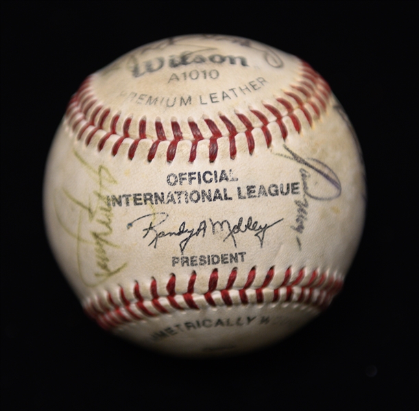 (5) Baseballs - (3) Signed (Nolan Ryan, Reds Team-Signed w. Vida Pinson, & Minor League Team w. Jaime Moyer) & (2) Unsigned 1994 World Series