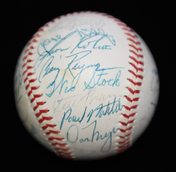 (5) Baseballs - (3) Signed (Nolan Ryan, Reds Team-Signed w. Vida Pinson, & Minor League Team w. Jaime Moyer) & (2) Unsigned 1994 World Series
