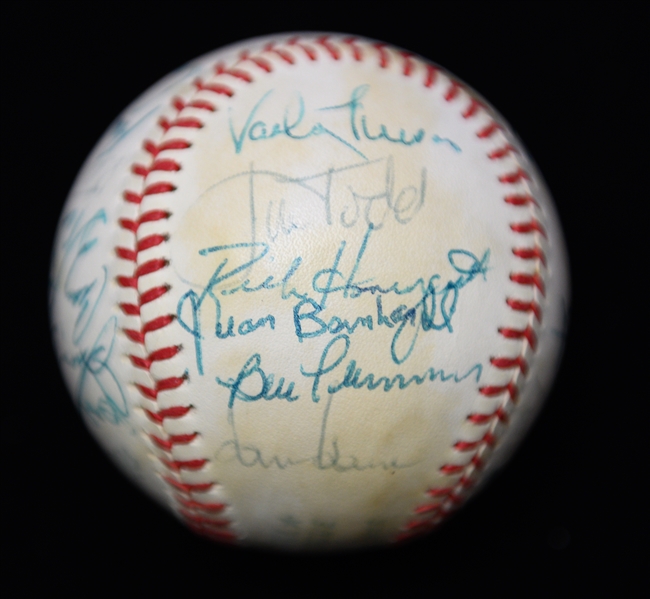(5) Baseballs - (3) Signed (Nolan Ryan, Reds Team-Signed w. Vida Pinson, & Minor League Team w. Jaime Moyer) & (2) Unsigned 1994 World Series