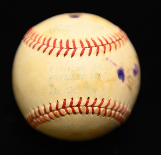 Baseball Signed by Artist LeRoy Neiman (w. Artwork of Rick Cerone) From the Collection of Yankees Official Marshall Samuel (JSA LOA)