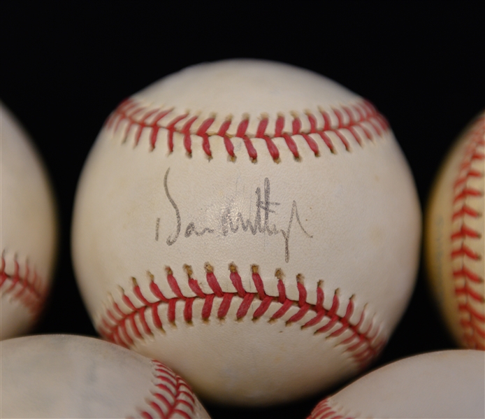 (5) Yankees Signed Official AL Baseballs - (2) Mattingly, Reggie Jackson, Dave Winfield, & T. Henrich, From Marshall Samuel Collection (JSA Auction Letter)