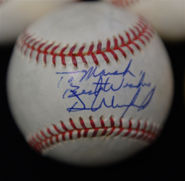 (5) Yankees Signed Official AL Baseballs - (2) Mattingly, Reggie Jackson, Dave Winfield, & T. Henrich, From Marshall Samuel Collection (JSA Auction Letter)
