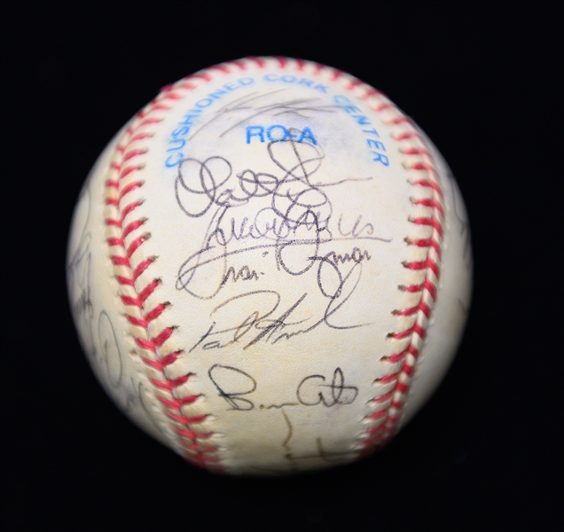 c. 1998 Cleveland Indians Team-Signed Baseball (24 Signatures) w. Jim Thome, & Manny Ramirez - From Marshall Samuel Collection (JSA Auction Letter)