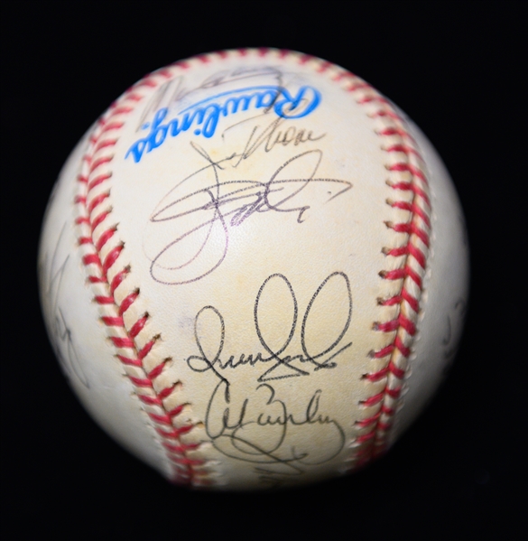 c. 1998 Cleveland Indians Team-Signed Baseball (24 Signatures) w. Jim Thome, & Manny Ramirez - From Marshall Samuel Collection (JSA Auction Letter)