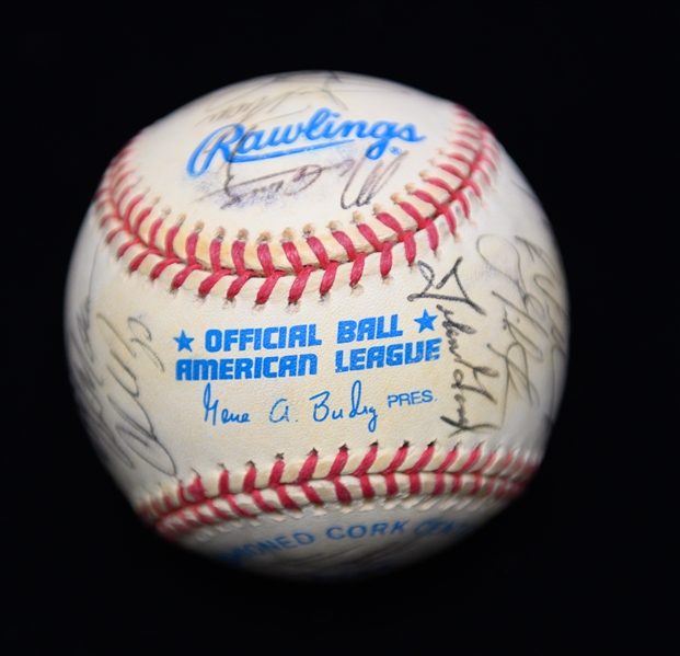 c. 1998 Cleveland Indians Team-Signed Baseball (24 Signatures) w. Jim Thome, & Manny Ramirez - From Marshall Samuel Collection (JSA Auction Letter)