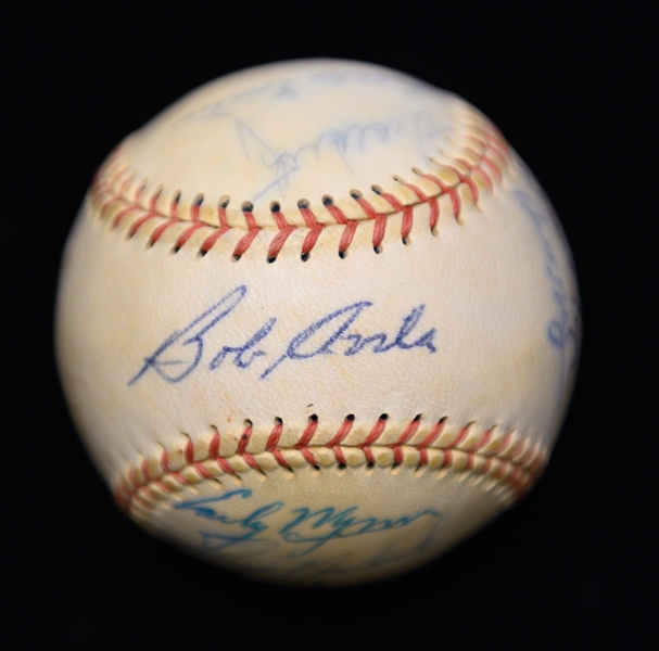 c. 1950s Cleveland Indians Signed Baseball (15 Signatures) w. Bob Feller, Al Rosen, Early Wynn, Bobby Avila, Dave Pope (From Marshall Samuel Collection)