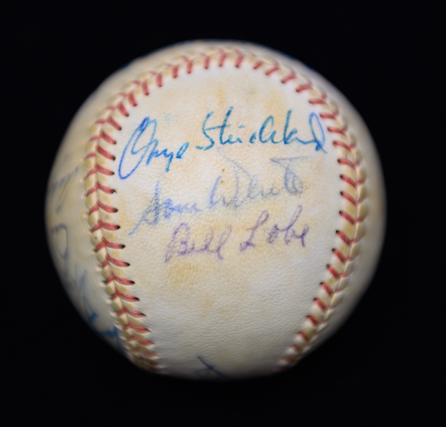 c. 1950s Cleveland Indians Signed Baseball (15 Signatures) w. Bob Feller, Al Rosen, Early Wynn, Bobby Avila, Dave Pope (From Marshall Samuel Collection)