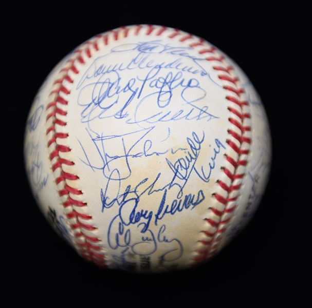 Old Timers Signed Baseball (39 Signatures) w. Curt Flood & Al Dark (JSA Auction Letter) - Marshall Samuel Collection