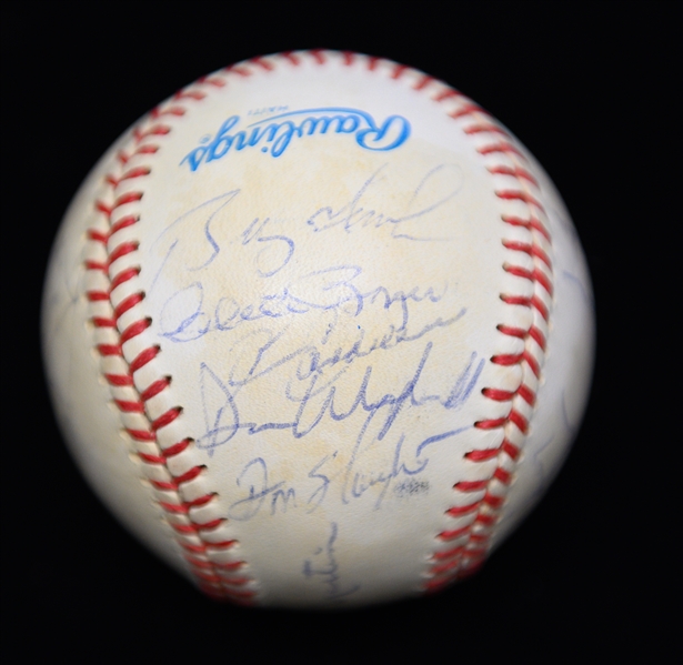 Yankees Signed Baseball (17 Signatures - Martin and Mattingly are Clubhouse) w. Dave Winfield, Tommy John, Guidry, White, + (JSA Auction Letter) - Marshall Samuel Collection