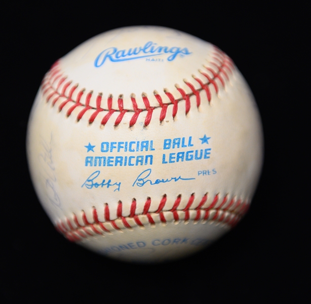 Yankees Signed Baseball (17 Signatures - Martin and Mattingly are Clubhouse) w. Dave Winfield, Tommy John, Guidry, White, + (JSA Auction Letter) - Marshall Samuel Collection