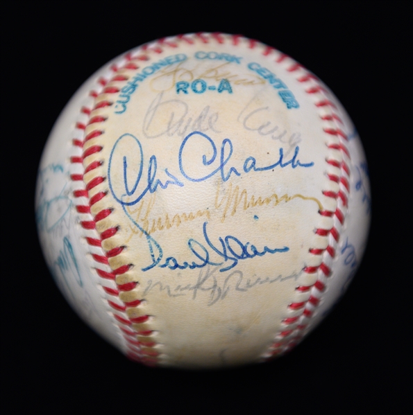 1978 Yankees WS Champion Team Signed Baseball (23 Signatures - Pinella & Munson Are Clubhouse).  Inc. Berra, Catfish Hunter, Randolph, Gossage, + (JSA Auction Letter) - Marshall Samuel Collection