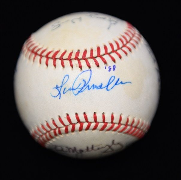 c. 1980s Yankees Team Signed Baseball (15 Signatures - Winfield, Mattingly, Pinella Are Clubhouse) w. Rickey Henderson, Randolph, Tommy John, + (JSA Auction Letter) - Marshall Samuel Collection