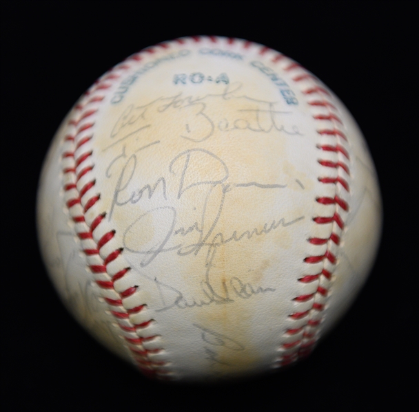 Lot of (4) Signed Baseballs From the Marshall Samuel Collection  Inc. 2 Yankees Team-Signed Baseballs w. Catfish Hunter!