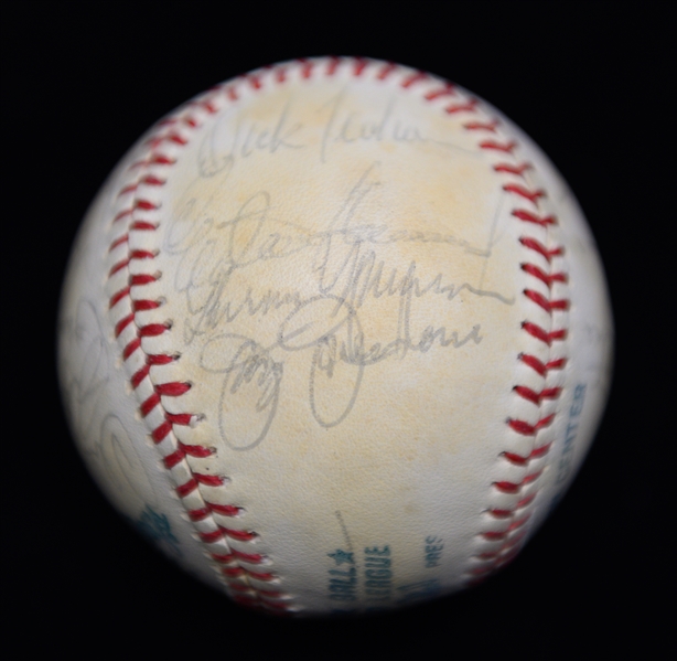 Lot of (4) Signed Baseballs From the Marshall Samuel Collection  Inc. 2 Yankees Team-Signed Baseballs w. Catfish Hunter!