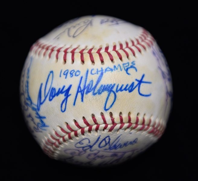 Lot of (4) Signed Baseballs From the Marshall Samuel Collection  Inc. 2 Yankees Team-Signed Baseballs w. Catfish Hunter!