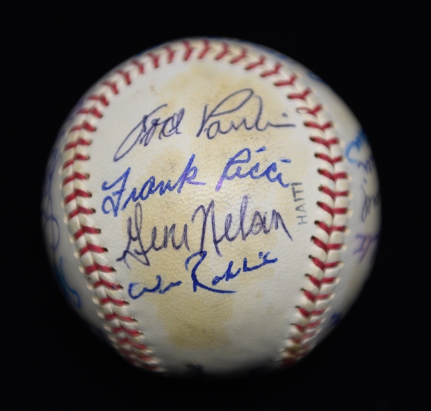 Lot of (4) Signed Baseballs From the Marshall Samuel Collection  Inc. 2 Yankees Team-Signed Baseballs w. Catfish Hunter!