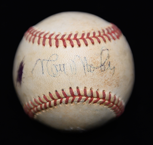 Lot of (4) Signed Baseballs From the Marshall Samuel Collection  Inc. 2 Yankees Team-Signed Baseballs w. Catfish Hunter!